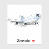 Cartoon Flugzeug Aufkleber (Blatt)