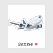 Cartoon Flugzeug Aufkleber (Blatt)