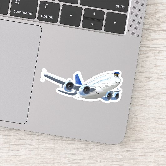 Cartoon Flugzeug Aufkleber (Detail)