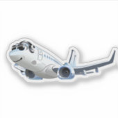 Cartoon Flugzeug Aufkleber (Vorderseite)
