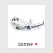 Cartoon Flugzeug Aufkleber (Blatt)