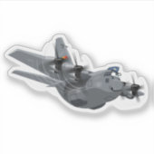 Cartoon Flugzeug Aufkleber (Vorderseite)