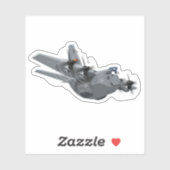 Cartoon Flugzeug Aufkleber (Blatt)