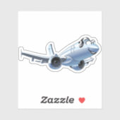 Cartoon Flugzeug Aufkleber (Blatt)