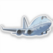 Cartoon Flugzeug Aufkleber (Vorderseite)