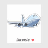 Cartoon Flugzeug Aufkleber (Blatt)