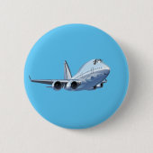 Cartoon Flugzeug Button (Vorderseite)