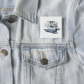 Cartoon Flugzeug Button (Beispiel)
