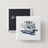 Cartoon Flugzeug Button (Vorne & Hinten)