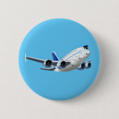 Cartoon Flugzeug Button (Vorderseite)