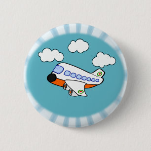 Cartoon-Flugzeug Button