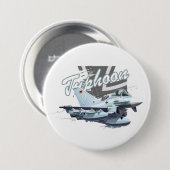 Cartoon Flugzeug Button (Vorne & Hinten)