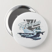 Cartoon Flugzeug Button (Vorne & Hinten)