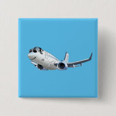 Cartoon Flugzeug Button (Vorderseite)