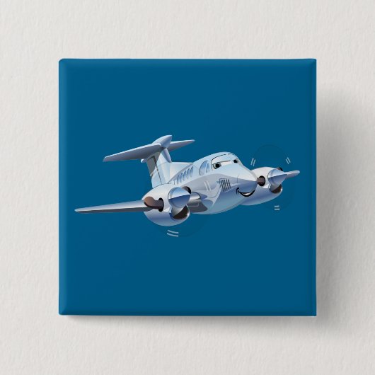 Cartoon Flugzeug Button (Vorderseite)