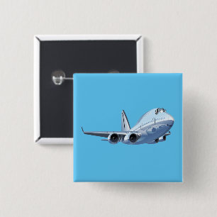 Cartoon Flugzeug Button