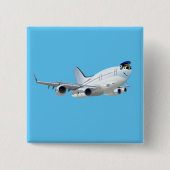 Cartoon Flugzeug Button (Vorderseite)