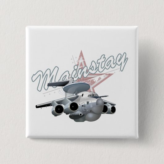 Cartoon-Flugzeug Button (Vorderseite)