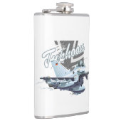 Cartoon Flugzeug Flachmann (Rechts)