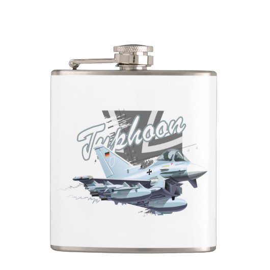 Cartoon Flugzeug Flachmann (Vorderseite)