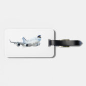 Cartoon Flugzeug Gepäckanhänger (Rückseite horizontal)