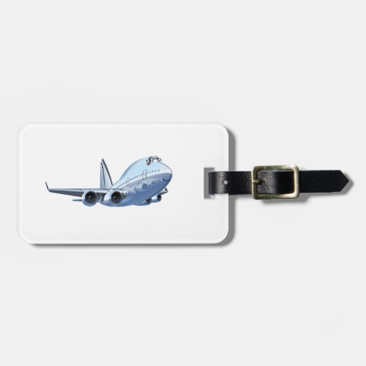 Cartoon Flugzeug Gepäckanhänger (Vorderseite horizontal)