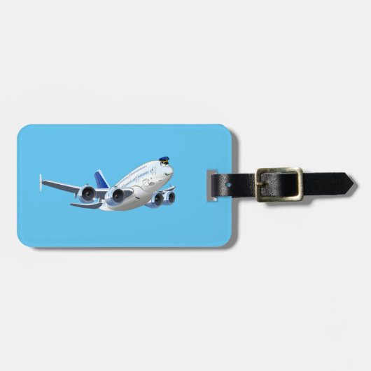 Cartoon Flugzeug Gepäckanhänger (Vorderseite horizontal)