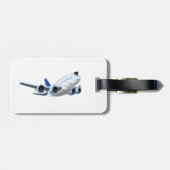 Cartoon Flugzeug Gepäckanhänger (Rückseite horizontal)