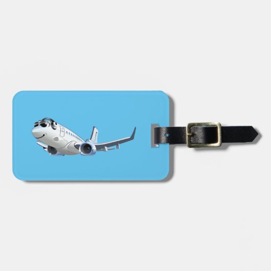 Cartoon Flugzeug Gepäckanhänger (Vorderseite horizontal)