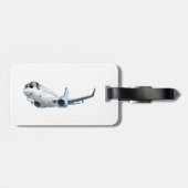 Cartoon Flugzeug Gepäckanhänger (Rückseite horizontal)