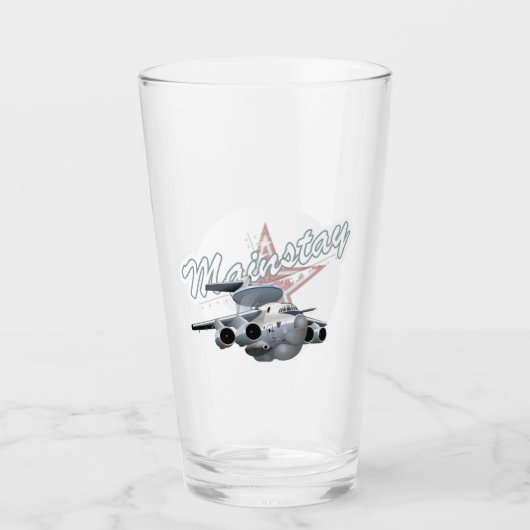 Cartoon-Flugzeug Glas (Vorderseite)