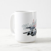 Cartoon-Flugzeug Kaffeetasse (Vorderseite Links)