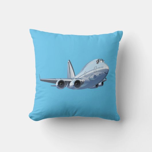 Cartoon Flugzeug Kissen (Vorderseite)