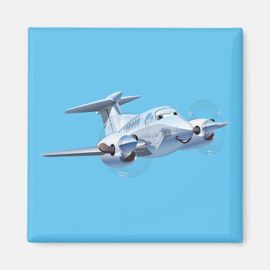 Cartoon Flugzeug Magnet (Vorne)
