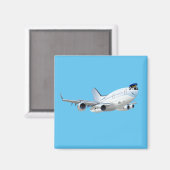 Cartoon Flugzeug Magnet (Vorderseite/Rückseite)