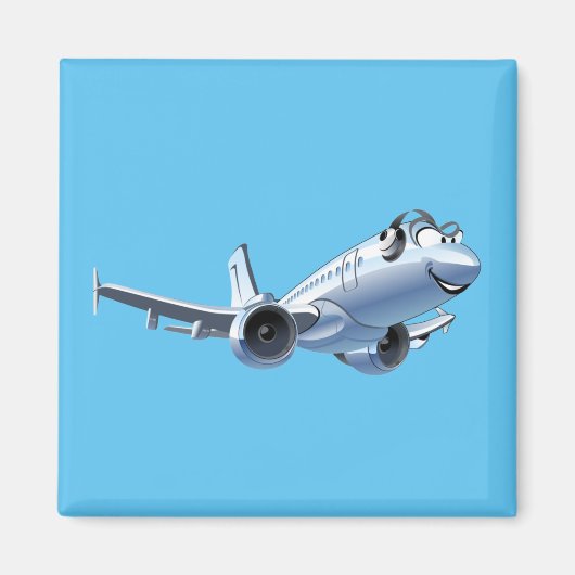 Cartoon Flugzeug Magnet (Vorne)
