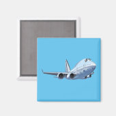 Cartoon Flugzeug Magnet (Vorderseite/Rückseite)