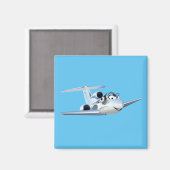 Cartoon Flugzeug Magnet (Vorderseite/Rückseite)