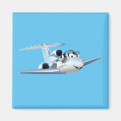 Cartoon Flugzeug Magnet (Vorne)