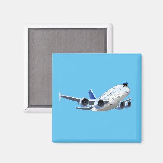 Cartoon Flugzeug Magnet (Vorderseite/Rückseite)