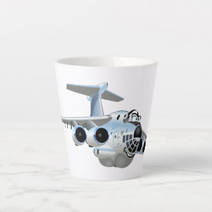 Cartoon Flugzeug Milchtasse