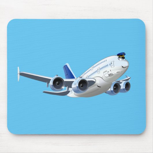 Cartoon Flugzeug Mousepad (Vorne)
