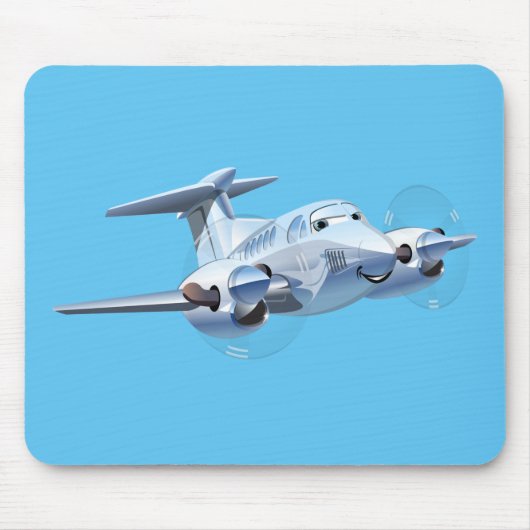 Cartoon Flugzeug Mousepad (Vorne)