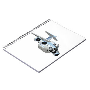 Cartoon Flugzeug Notizblock