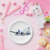 Cartoon Flugzeug Pappteller (Party)