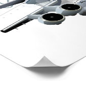 Cartoon-Flugzeug Poster (Ecke)