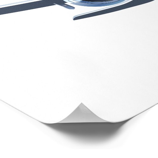 Cartoon Flugzeug Poster (Ecke)