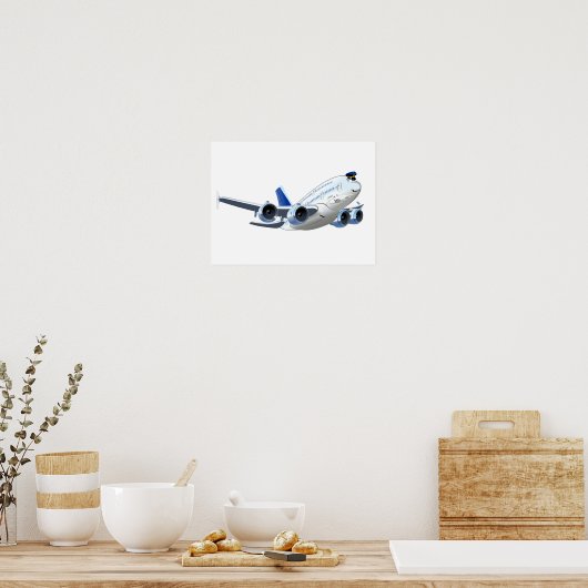 Cartoon Flugzeug Poster (Küche)