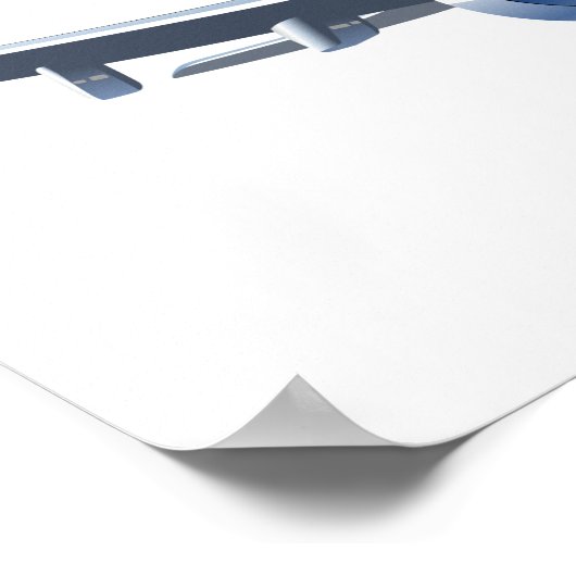 Cartoon Flugzeug Poster (Ecke)