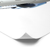 Cartoon Flugzeug Poster (Ecke)